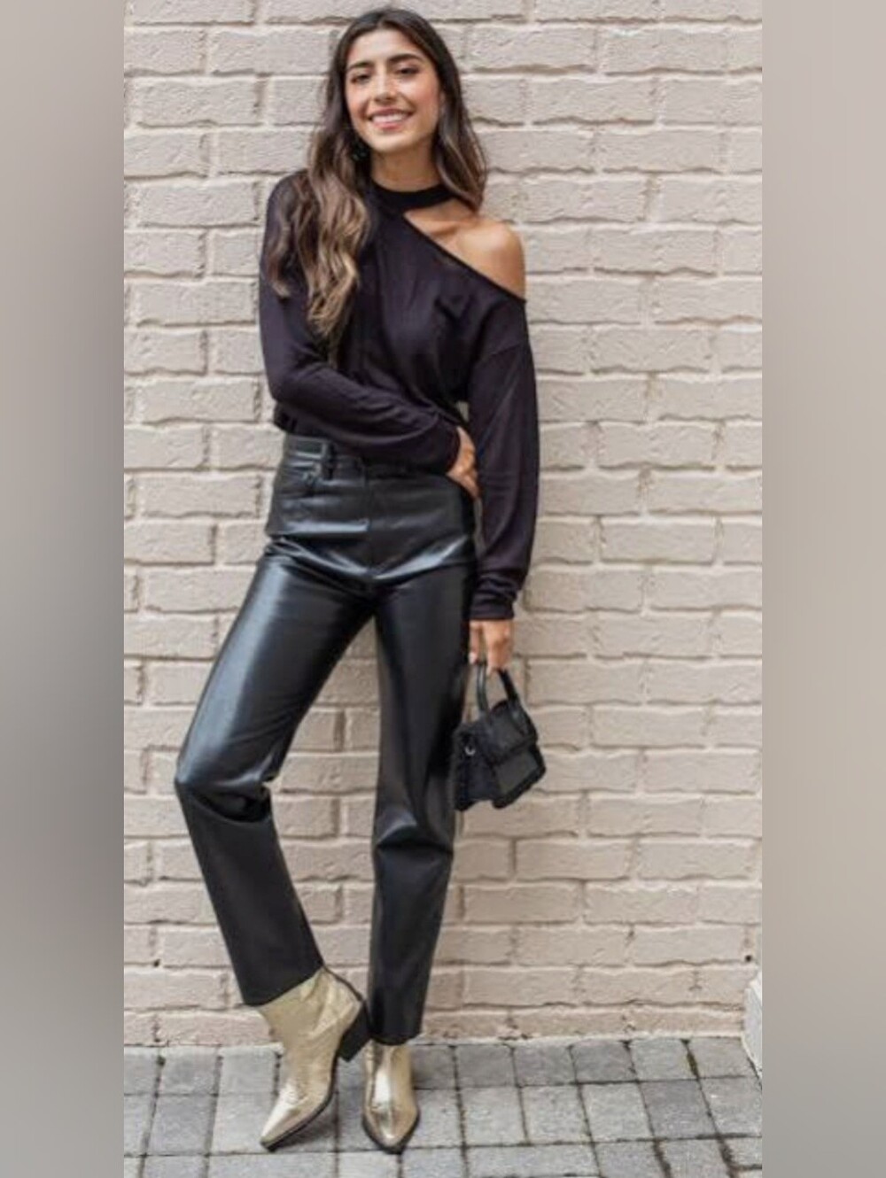 AGOLDE Leather Pants, New! Size 24, Black, Classic, High Rise, 5 Pocket